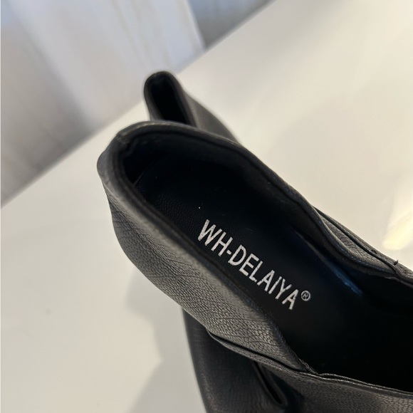 NEW Beautiful Leather Shoes Black WH-DELAIYA Women’s Size US 6,5 EU 36,5 - Picture 6 of 10